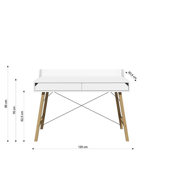 Písací stôl Lotti Snow