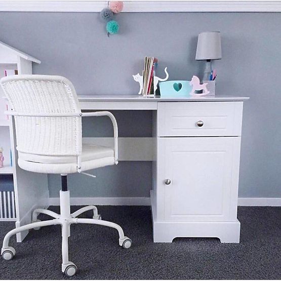 Písací stôl Marylou - biely