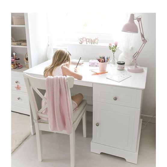 Písací stôl Marylou - biely