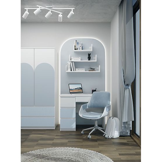 Písací stôl Mijas LEWE ARTESO BLUE Modrý