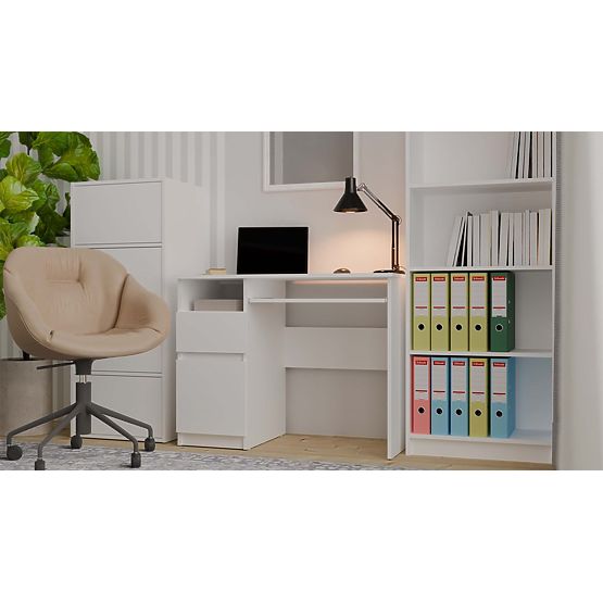 Písací stôl PORTO ĽAVÝ BIELY