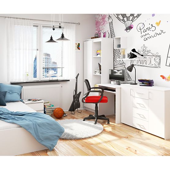 PÍSACÍ STÔL STAR PK BIELY