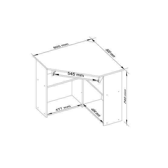 PÍSACÍ STÔL TED PK BIELY