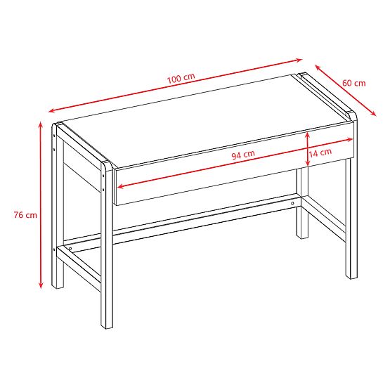 Písací stôl Viktor - biely