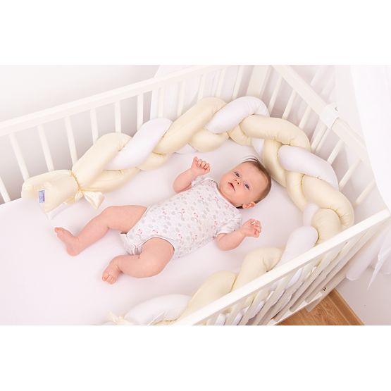 Pletený chránič do postieľky Cream 200cm
