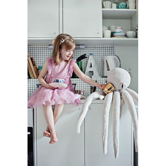 Plyšová chobotnica - ecru