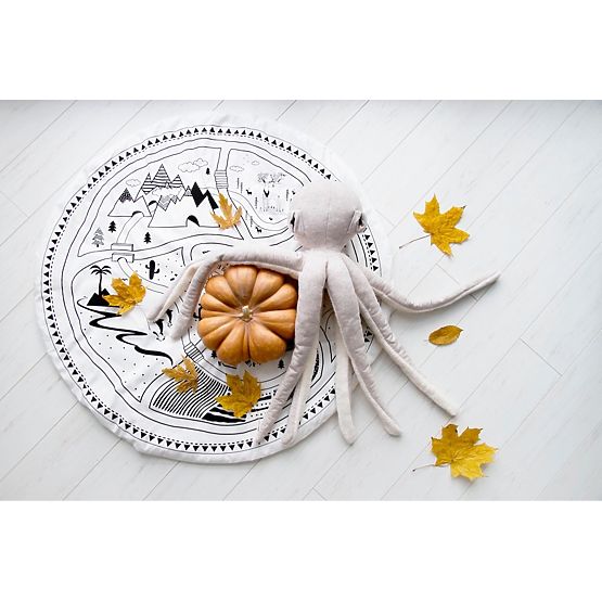 Plyšová chobotnica - ecru