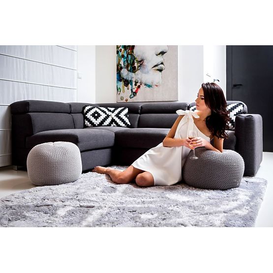 Plyšový koberec Shock - stříbrný