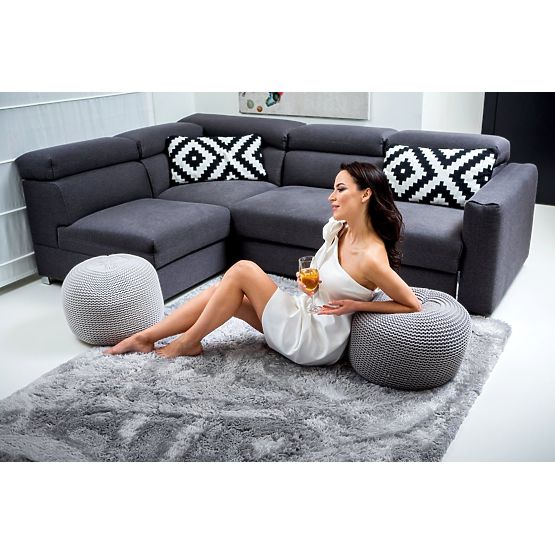 Plyšový koberec Shock - stříbrný