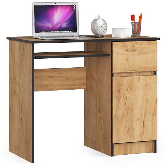 Počítačový stôl 90 cm Piksel pravý - PK dub craft
