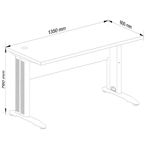 POČÍTAČOVÝ STÔL BM-135 BIELY