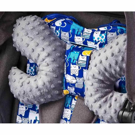 Podložka do kočíka Basic Sensillo z Minky vankúšikom purpurová