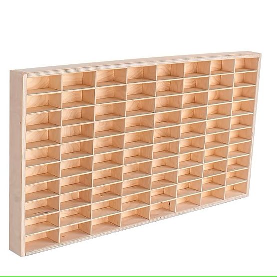 Polica na autíčka Hot Wheels - prírodná, 80 miest