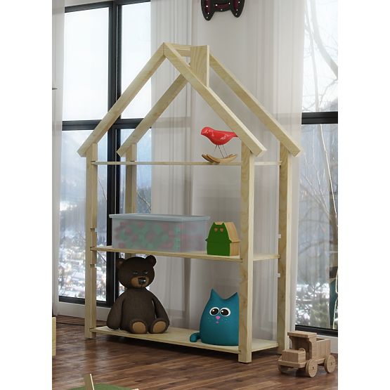 Policový regál Domček FRANK - prírodný