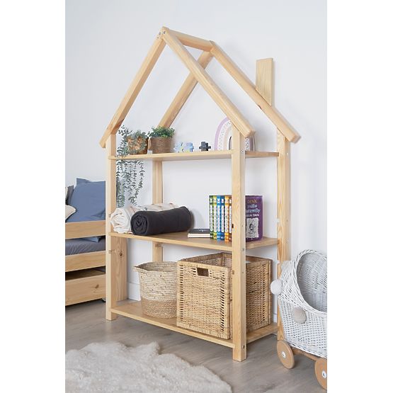 Policový regál Domček FRANK - prírodný