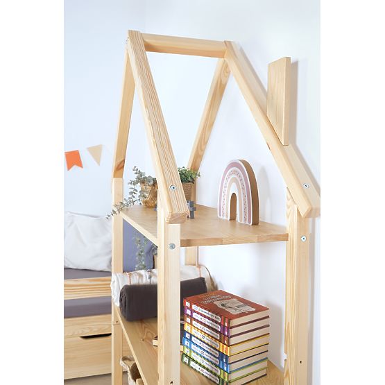 Policový regál Domček FRANK - prírodný