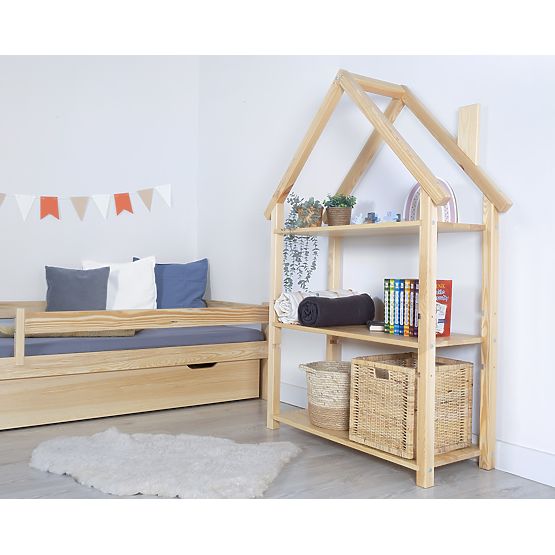 Policový regál Domček FRANK - prírodný