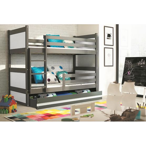 Poschodová posteľ Rocky - grafit - rôzne farby