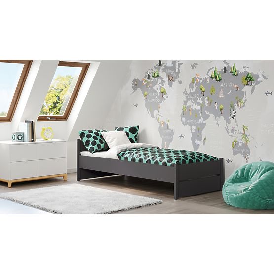 Posteľ MARCEL 200x90 sivá so zásuvkou