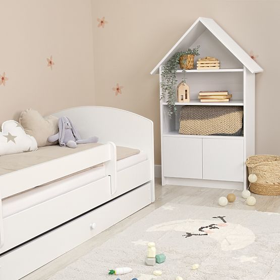 Detská posteľ Ourbaby so zábranou - biela