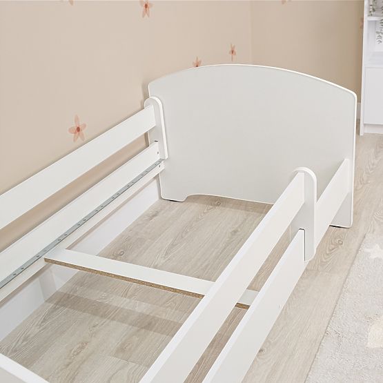 Detská posteľ Ourbaby so zábranou - biela