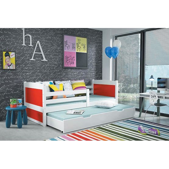 Posteľ s prístelkou Rico 2 - biela