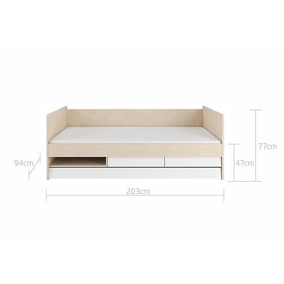 Posteľ s chrbtom So sixty 200 x 90 cm