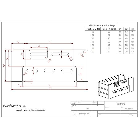 Posteľ so zásuvkou Thomas