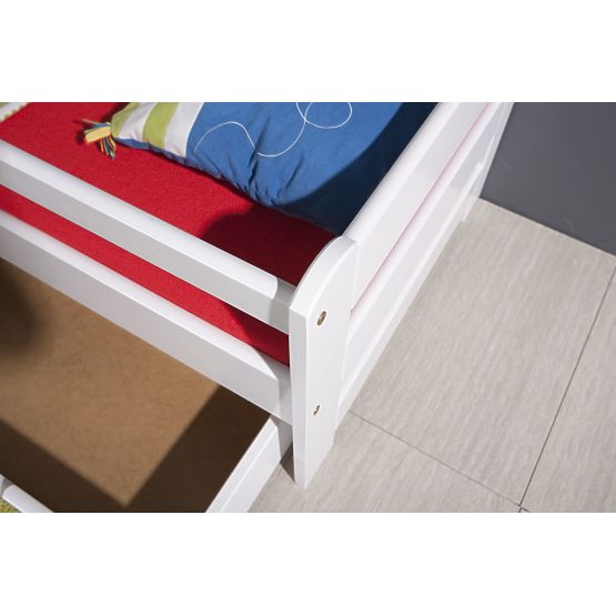 Posteľ Woody so zábranou - biela