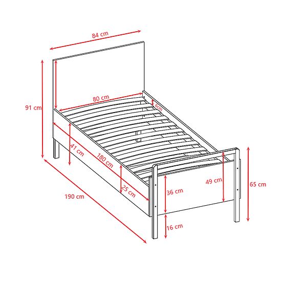 Posteľ Viktor 180 x 80 - biela