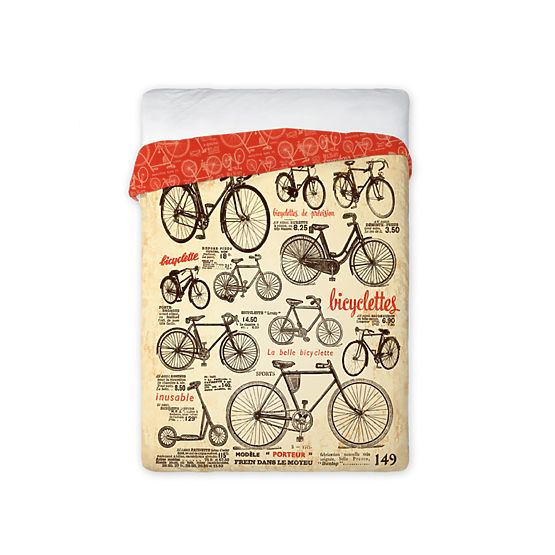 Posteľná prikrývka - retro bicykle