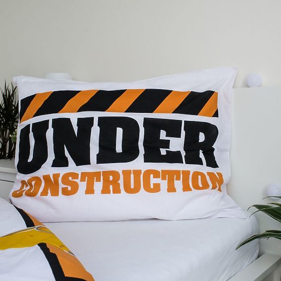 Posteľné obliečky so svietiacim efektom bager 140 x 200 cm + 70 x 90 cm