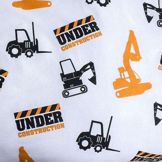 Posteľné obliečky so svietiacim efektom bager 140 x 200 cm + 70 x 90 cm