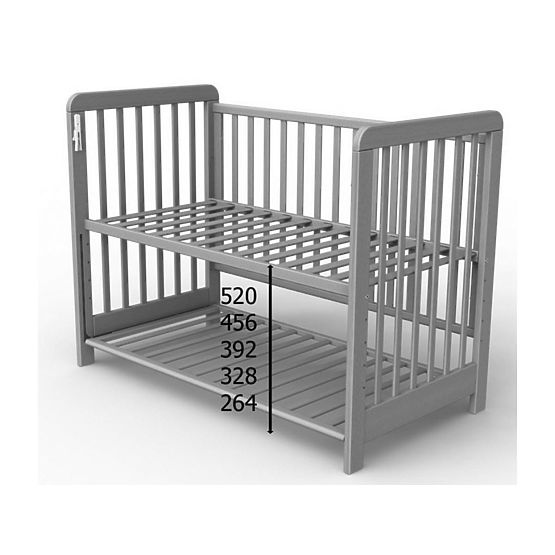 Postieľka s odnímateľným bokom SCARLETT VISTA - orech