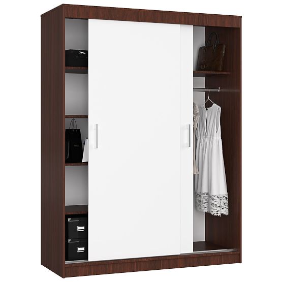 POSUVNÁ SKRIŇA 150 cm CLP MONO WENGE/BIELA