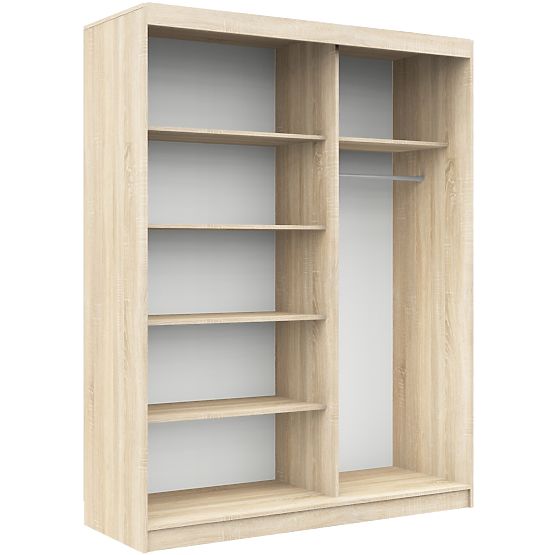 POSUVNÁ SKRIŇA 150cm CLP SONOMA / BIELA