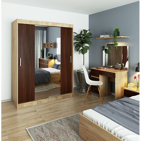 POSUVNÁ SKRIŇA 150cm CLP SONOMA / WENGE