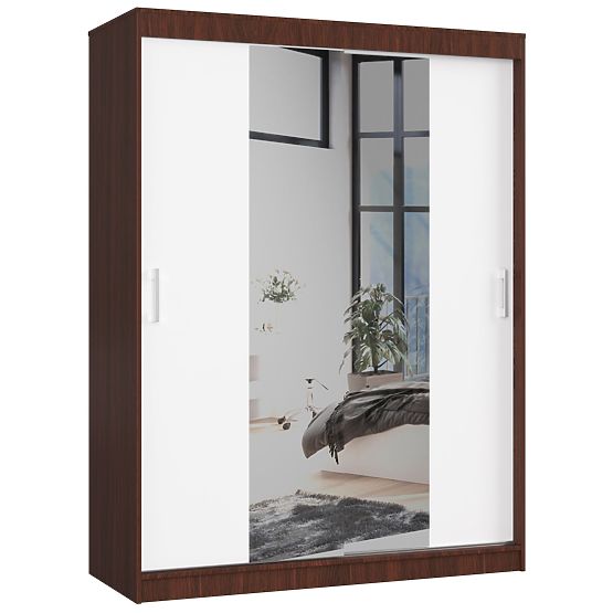 POSUVNÁ SKRIŇA 150cm CLP WENGE / BIELA
