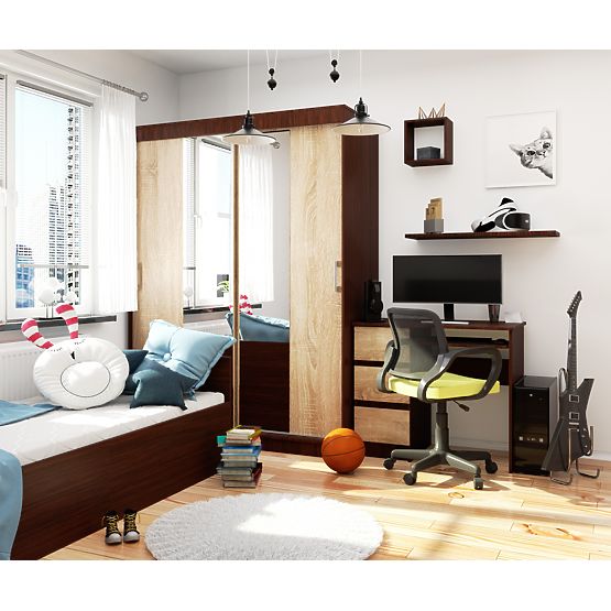 POSUVNÁ SKRIŇA 150cm CLP WENGE / SONOMA