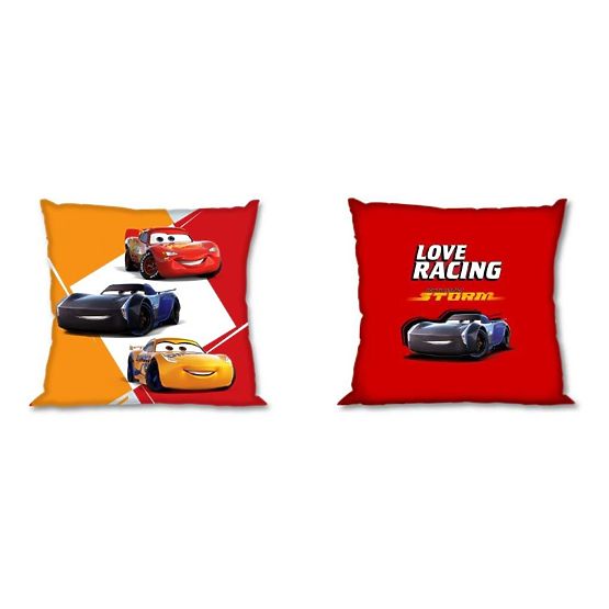 Povlak na vankúšik 40x40 cm - Cars 3 - žlto-červený