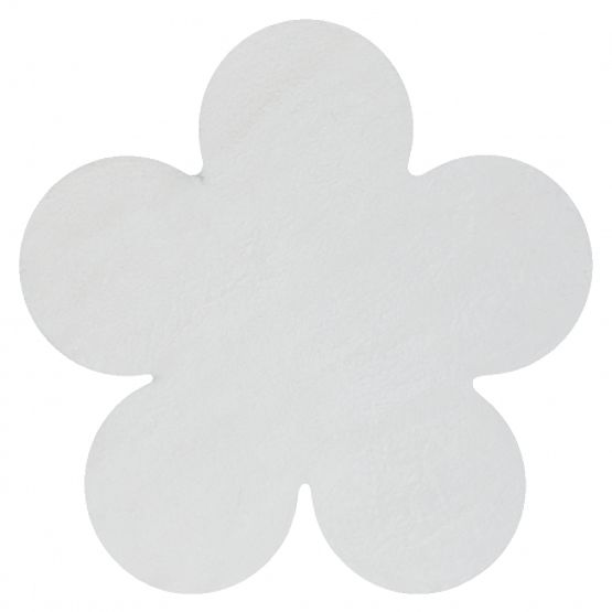 Prateľný koberec SHAPE 3106 Květ Shaggy - slonovinová plyšový, protišmykový