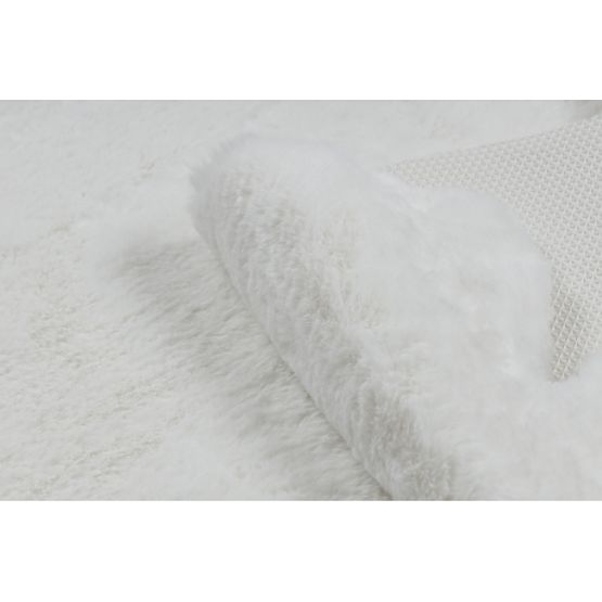 Prateľný koberec SHAPE 3146 Medvedík Shaggy - slonovinová kosť plyšový, protišmykový