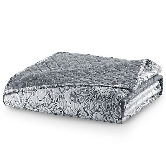 Prehoz ALHAMBRA šedá tlačený materiál mikrovlákno 220x240 DecoKing