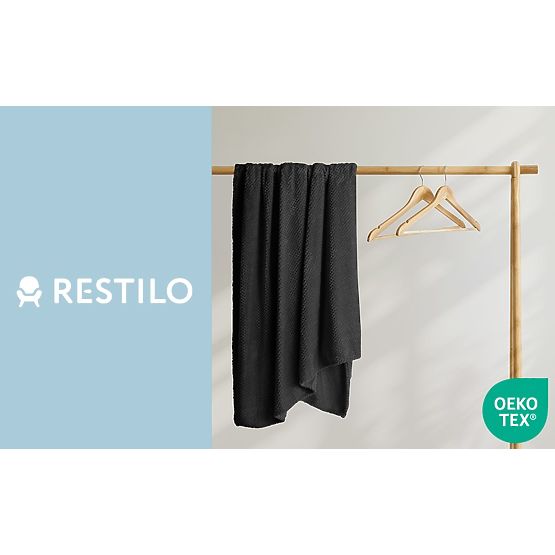 Prehoz HENRY čierny s žakárovým vzorom moderný štýl 220x240