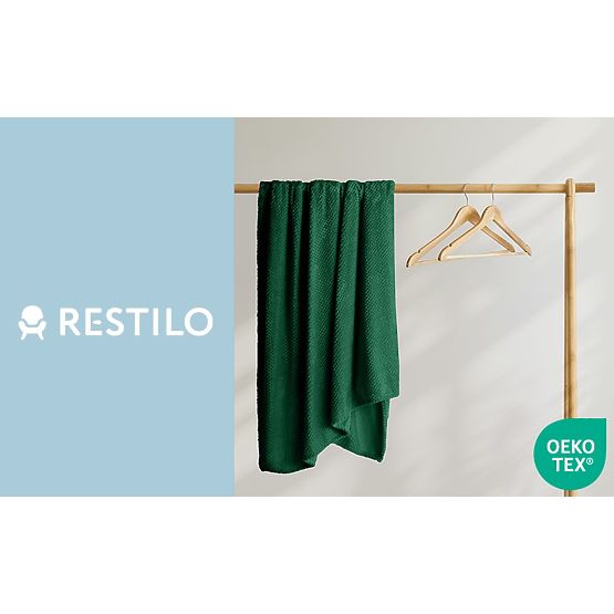 Prehoz HENRY farba fľaškovozelená razený žakár moderný štýl 220x240