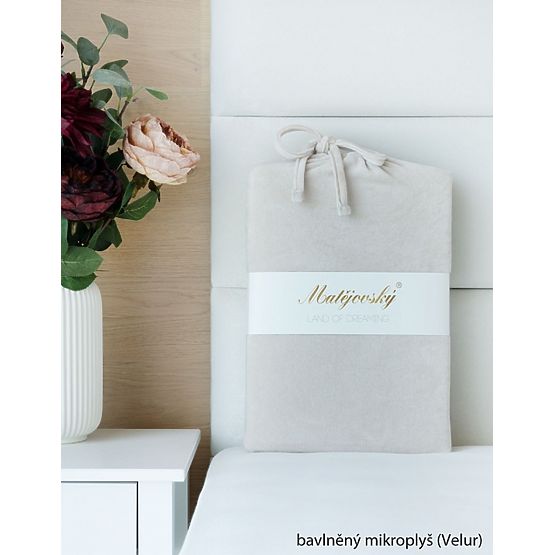 Prestieradlo z bavlneného mikroplyšu - prírodné