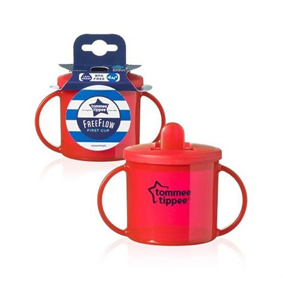 Prvý detský hrnček Tommee Tippee 190 ml červený Čierna