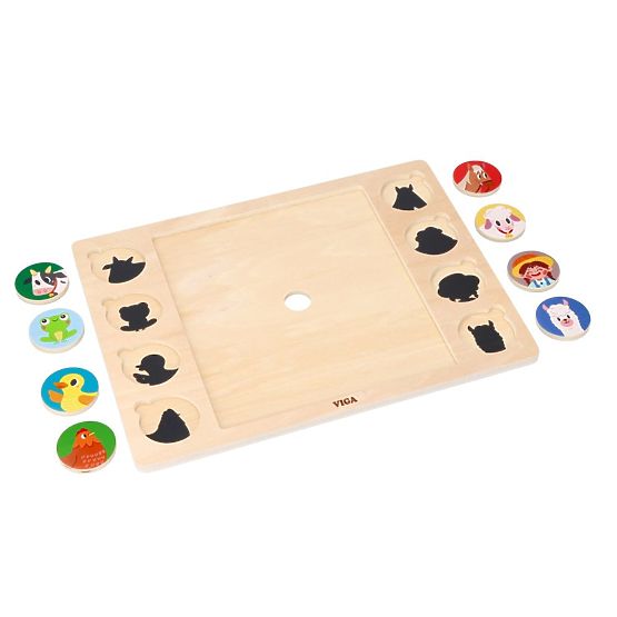 Puzzle 2v1 Farma - skladačka nájdi tieň