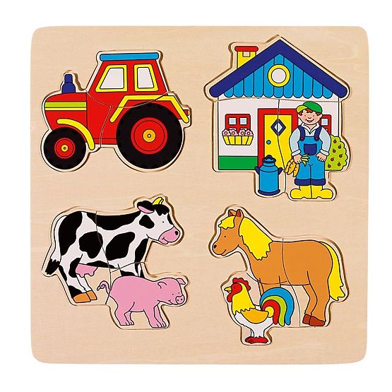 Puzzle na podstavci Farmár