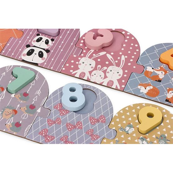 Puzzle na učenie počítania 1-10